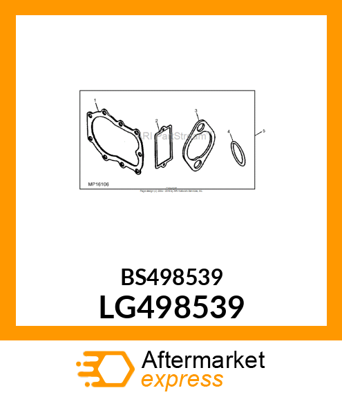 Kit Valve Gasket LG498539