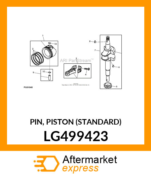 PIN, PISTON (STANDARD) LG499423