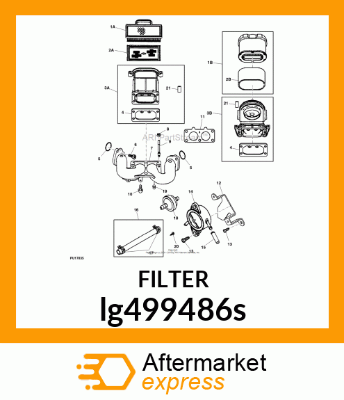 KIT,20HP BRIGGS AIR FILTER L100 SER lg499486s