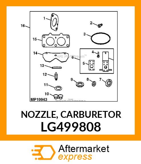 NOZZLE, CARBURETOR LG499808