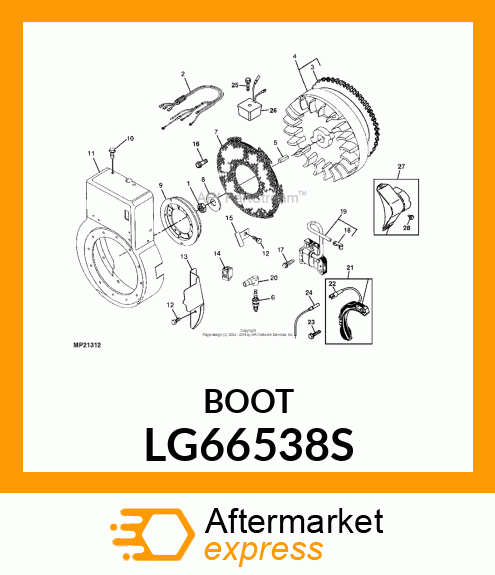 BOOT, SPARK PLUG LG66538S