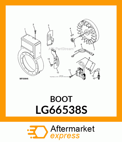 BOOT, SPARK PLUG LG66538S