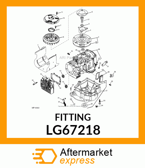 Fitting - FITTING, 90 DEG. LINE CONNECTOR LG67218