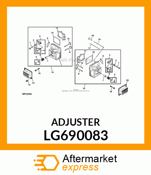 ADJUSTER, ROCKER ARM LG690083