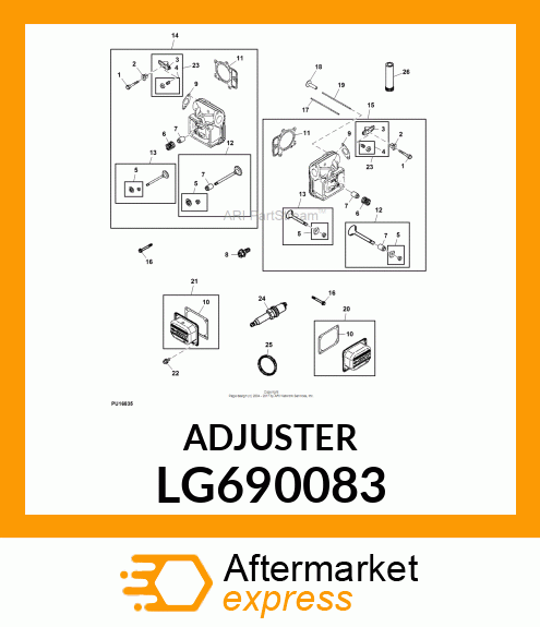 ADJUSTER, ROCKER ARM LG690083