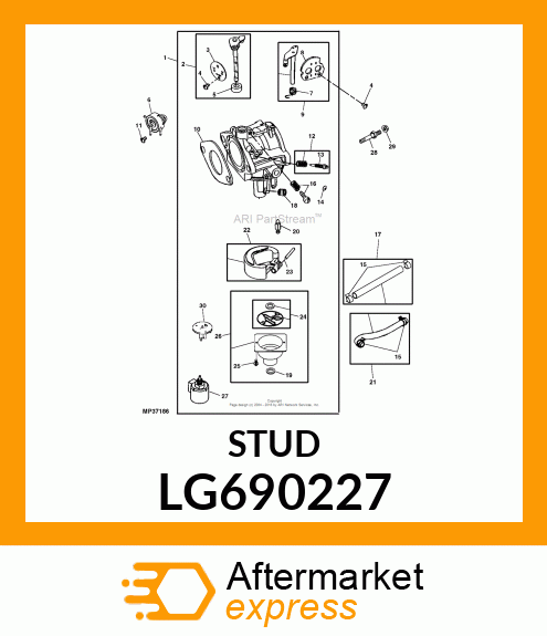 STUD, CARBURETOR MOUNTING LG690227