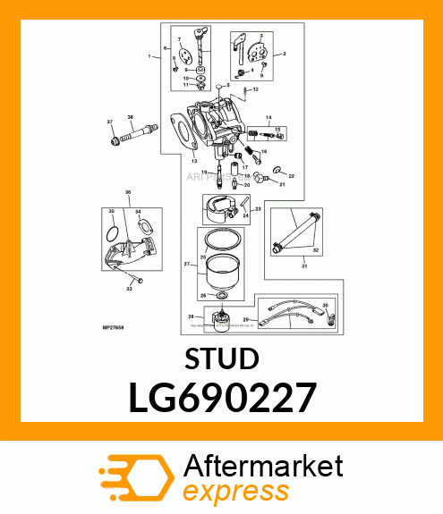 STUD, CARBURETOR MOUNTING LG690227