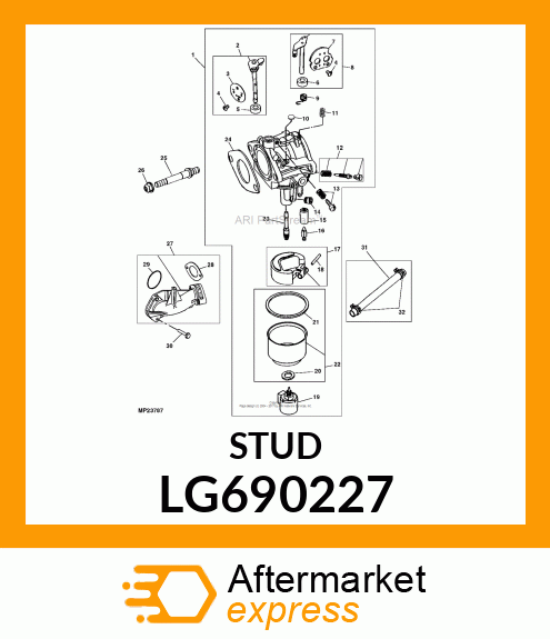 STUD, CARBURETOR MOUNTING LG690227