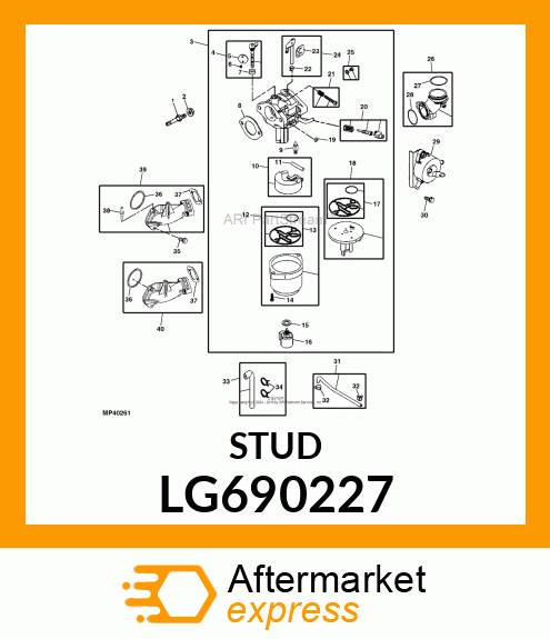 STUD, CARBURETOR MOUNTING LG690227