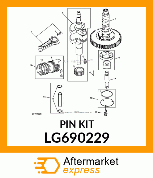 PIN, PISTON (STD) LG690229