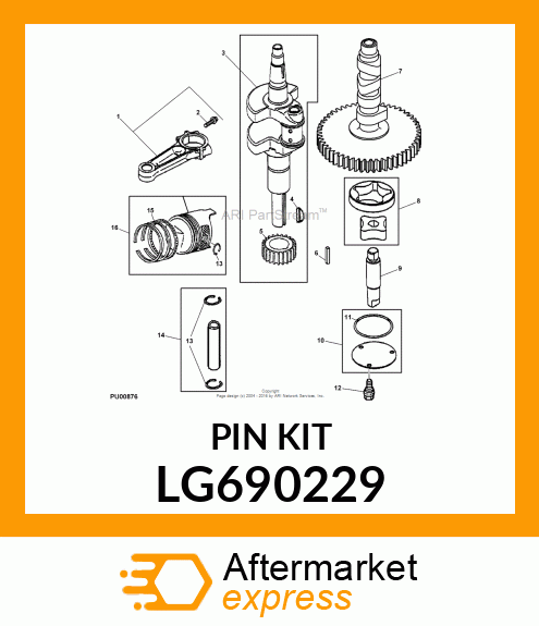 PIN, PISTON (STD) LG690229