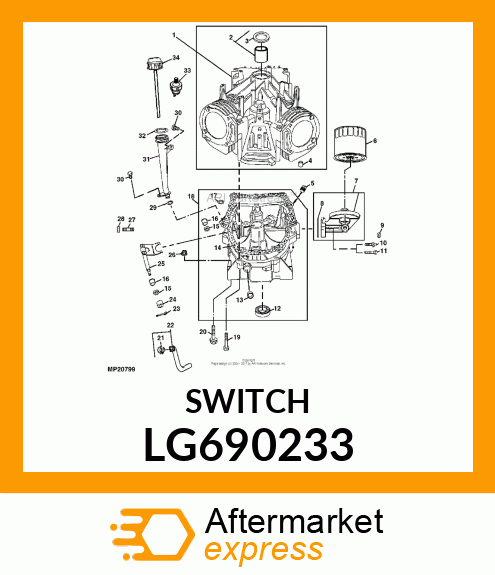 SWITCH, OIL PRESSURE LG690233