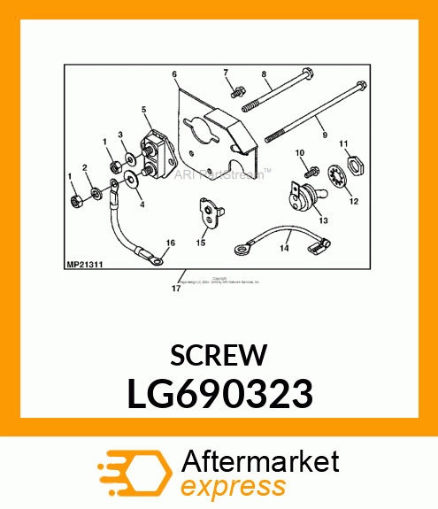 SCREW, HEX FLANGE 3 LG690323