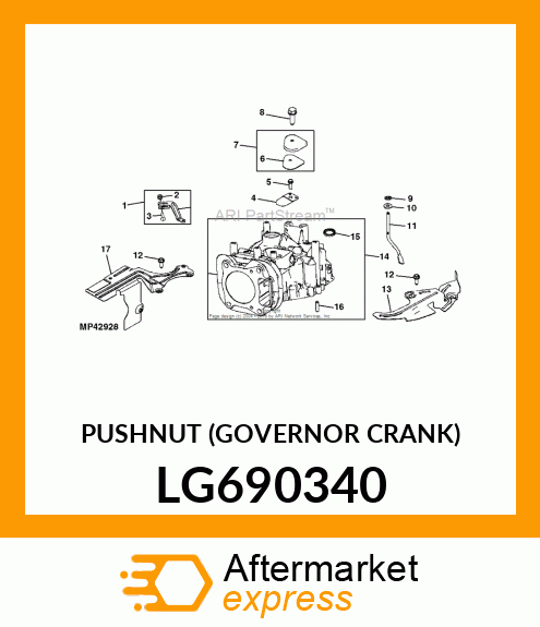 PUSHNUT (GOVERNOR CRANK) LG690340