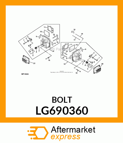 SCREW, SCREW, HEX LG690360