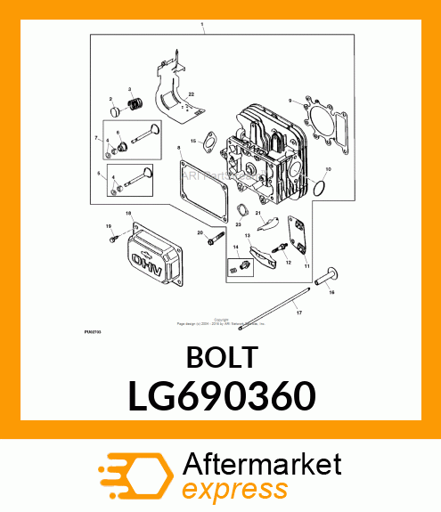 SCREW, SCREW, HEX LG690360