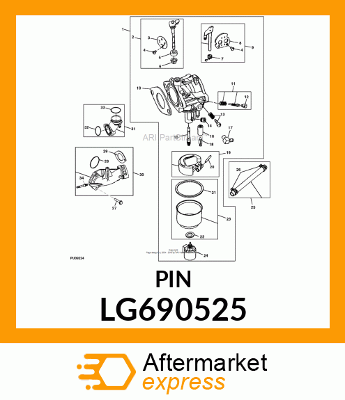 PIN, FLOAT HINGE LG690525