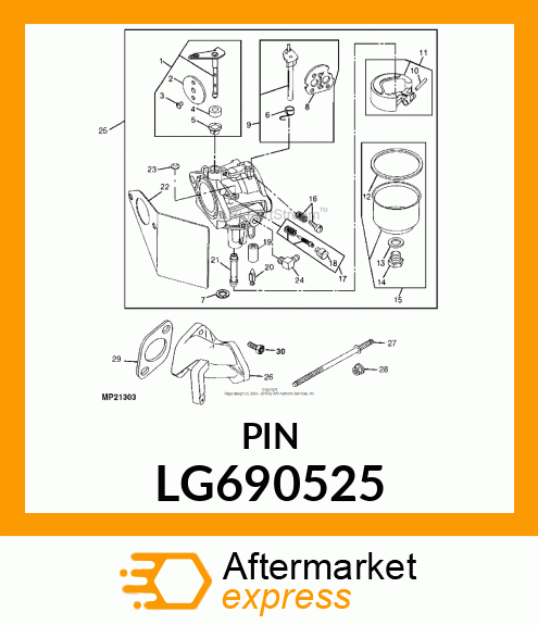 PIN, FLOAT HINGE LG690525