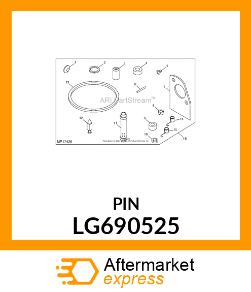 PIN, FLOAT HINGE LG690525