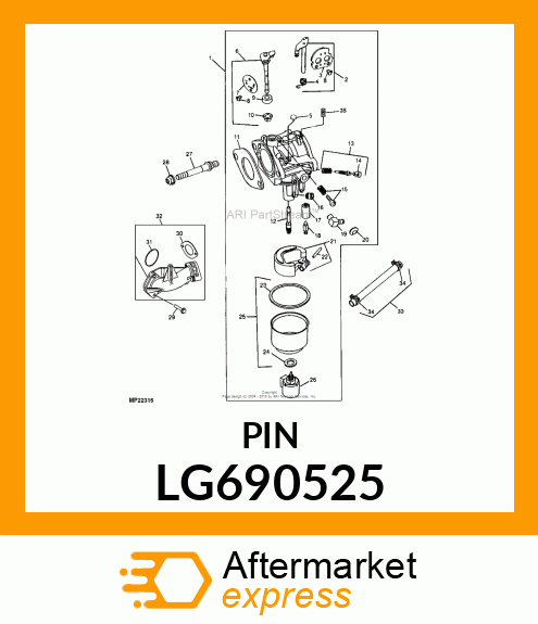 PIN, FLOAT HINGE LG690525