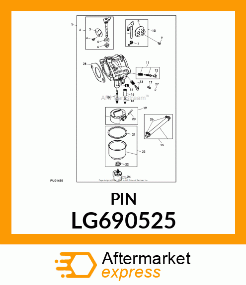 PIN, FLOAT HINGE LG690525