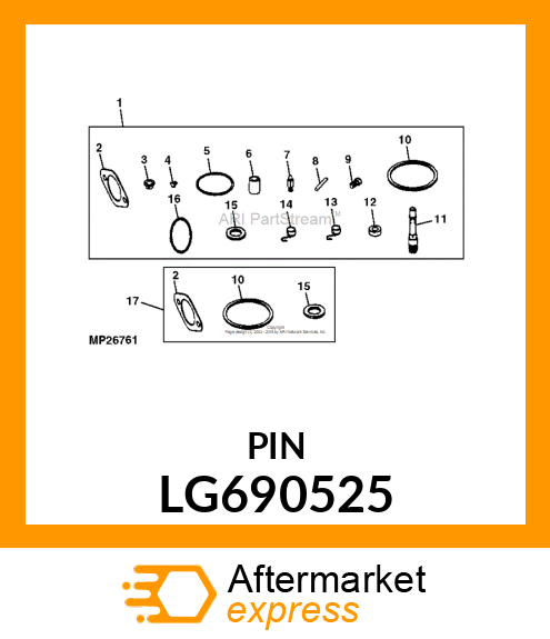 PIN, FLOAT HINGE LG690525