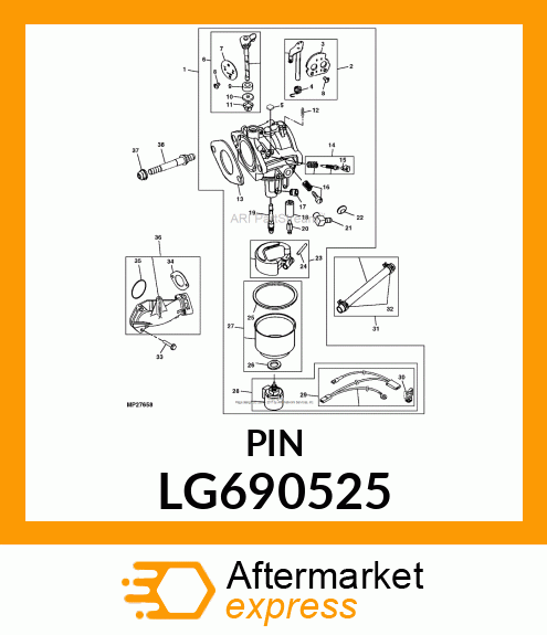 PIN, FLOAT HINGE LG690525