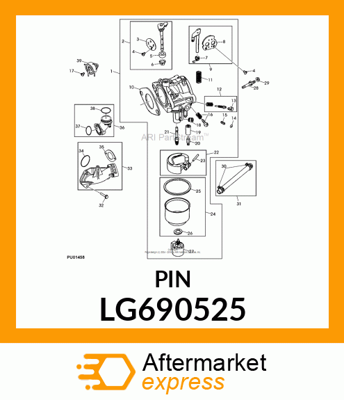 PIN, FLOAT HINGE LG690525