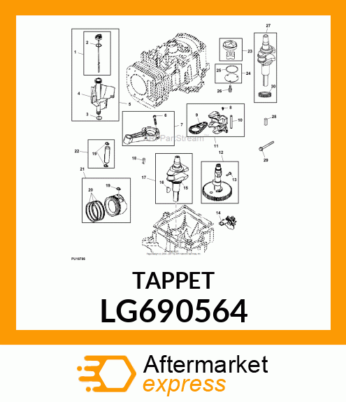 TAPPET, VALVE LG690564