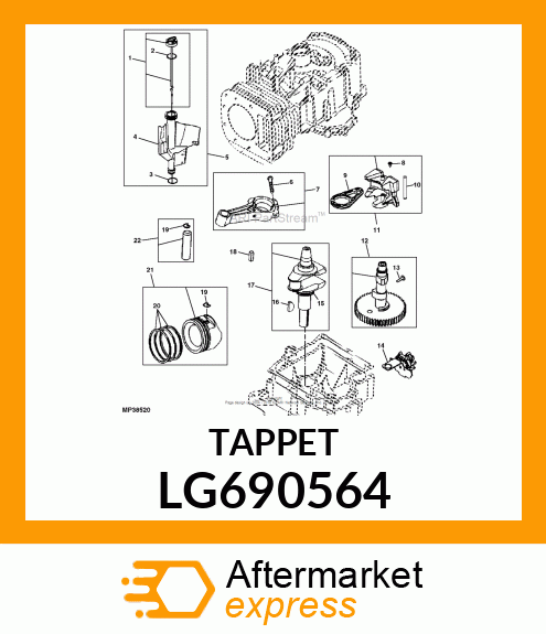 TAPPET, VALVE LG690564