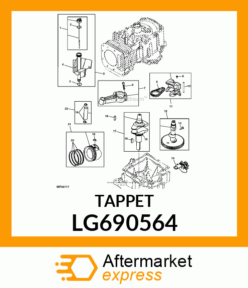 TAPPET, VALVE LG690564