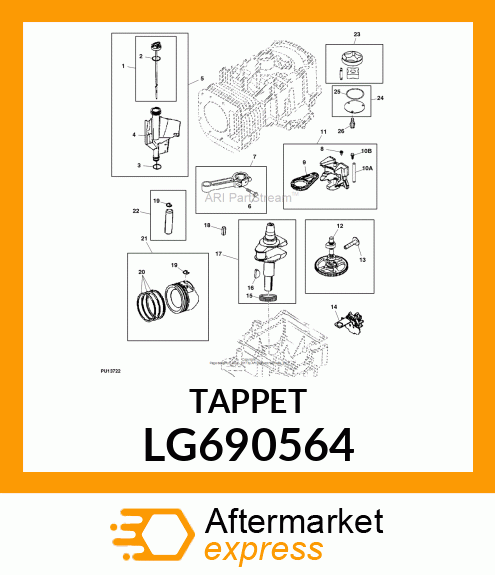 TAPPET, VALVE LG690564