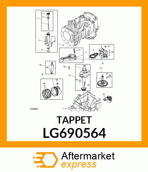 TAPPET, VALVE LG690564