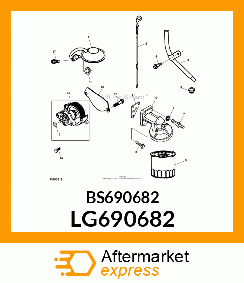 STUD, HEX DRIVE LG690682