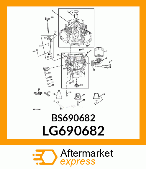 STUD, HEX DRIVE LG690682