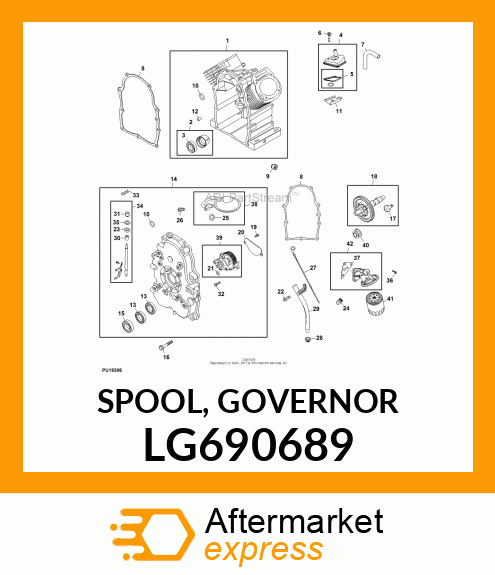 SPOOL, GOVERNOR LG690689