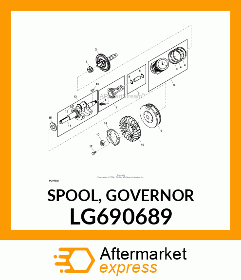 SPOOL, GOVERNOR LG690689