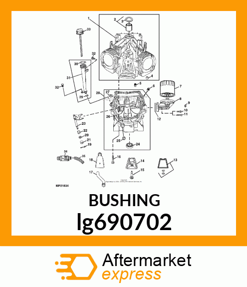 BUSHING, GOVERNOR CRANK lg690702