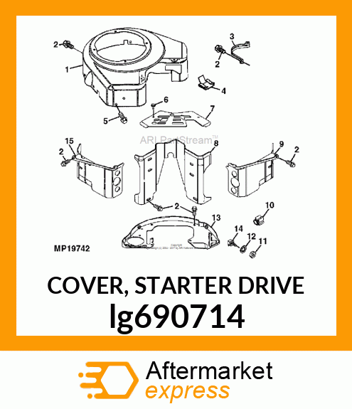 COVER, STARTER DRIVE lg690714