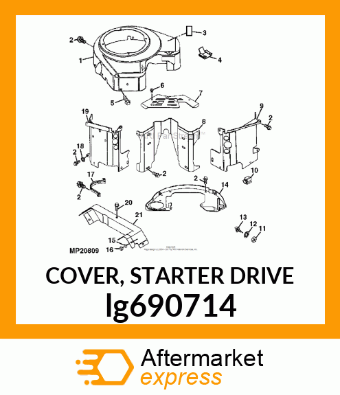 COVER, STARTER DRIVE lg690714