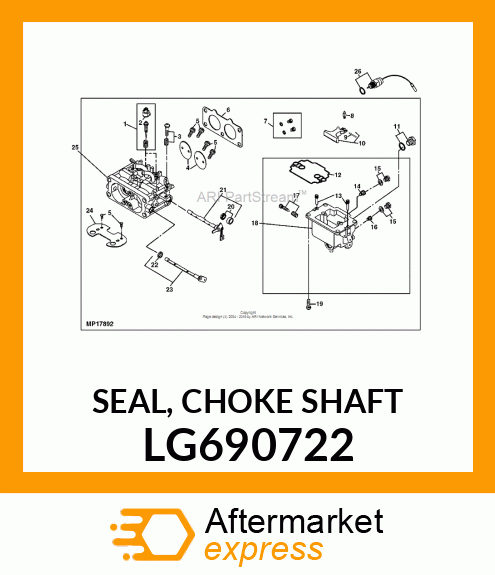 SEAL, CHOKE SHAFT LG690722