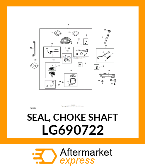 SEAL, CHOKE SHAFT LG690722