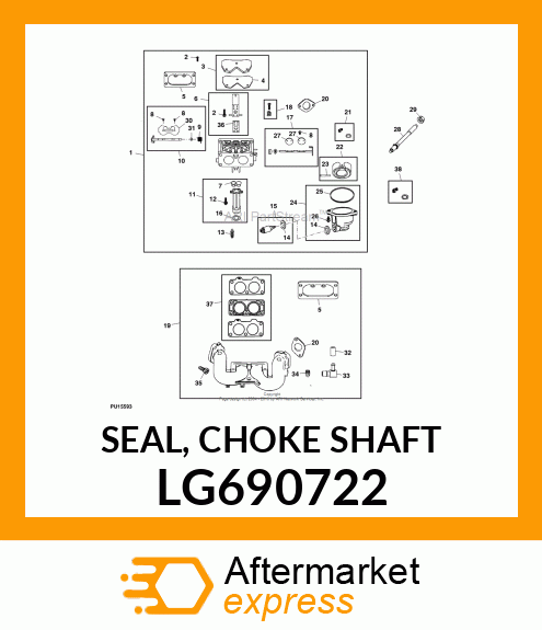 SEAL, CHOKE SHAFT LG690722