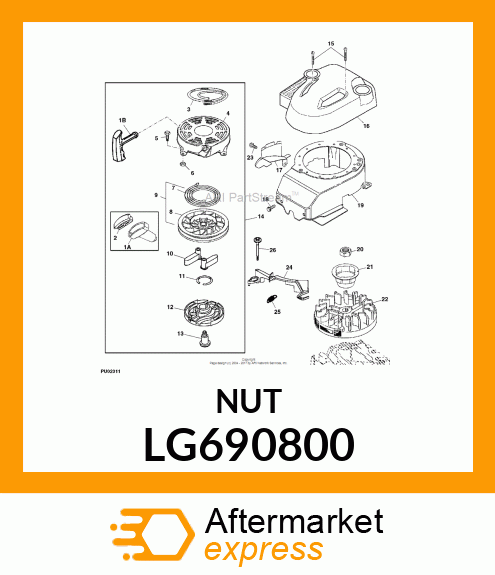 NUT, HEX LG690800