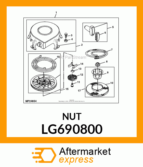 NUT, HEX LG690800