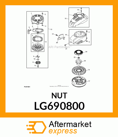 NUT, HEX LG690800