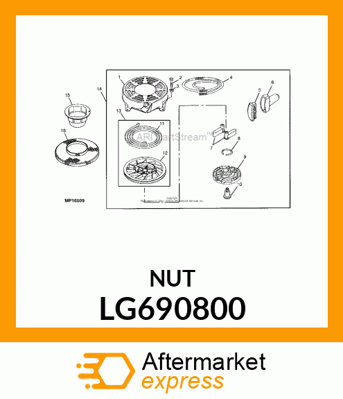 NUT, HEX LG690800