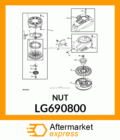 NUT, HEX LG690800