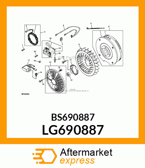 NUT, FLYWHEEL LG690887