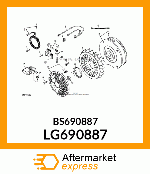 NUT, FLYWHEEL LG690887